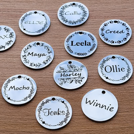 LARGE Stainless Round Tag