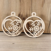 Heart & Snowflake Ornament