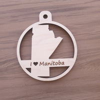 I Love Manitoba Ornament