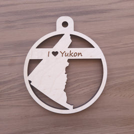 I Love Yukon Ornament
