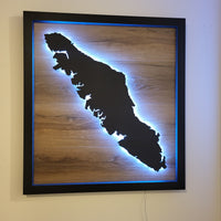 Framed LED Vancouver Island Wall Art