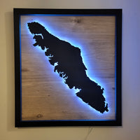 Framed LED Vancouver Island Wall Art