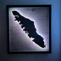 Framed LED Vancouver Island Wall Art