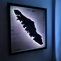 Framed LED Vancouver Island Wall Art