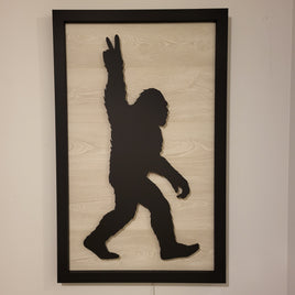 Bigfoot Peace Sign Wall Art