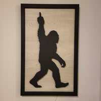 Bigfoot Middle Finger Wall Art