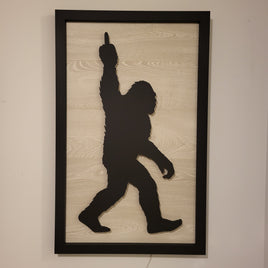 Bigfoot Middle Finger Wall Art
