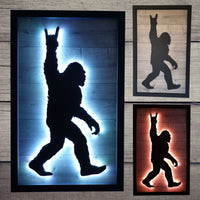 LED Bigfoot Rock On Wall Art