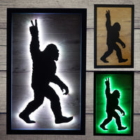 LED Bigfoot Peace Sign Wall Art