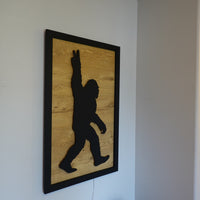 LED Bigfoot Peace Sign Wall Art