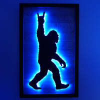 LED Bigfoot Rock On Wall Art