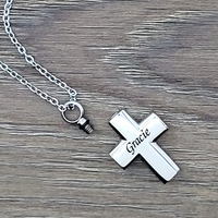 Urn Necklace for Ashes - Cross