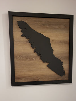 Framed LED Vancouver Island Wall Art