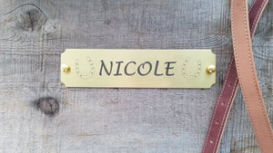Brass Stall Plate / Custom Engraved