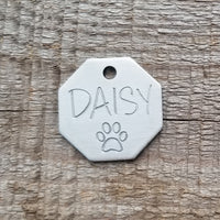 OCTAGON with PAW / Deep Engraved Stainless Steel