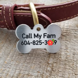 BONE with PAWS / Deep Engraved Stainless Steel