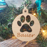 Wood Paw Ornament/*1 for $11/2 for $18/3 for $23-