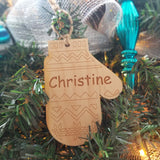 Wood Mitten Ornamentt/*1 for $12/2 for $20/3 for $26-