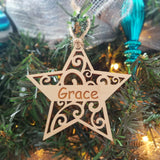 Wood Star Ornament/*1 for $11/2 for $18/3 for $23-