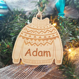 Wood Sweater Ornament/*1 for $12/2 for $20/3 for $26-