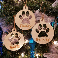 Wood Paw Ornament/*1 for $11/2 for $18/3 for $23-