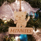 Wood Kitty Ornament/*1 for $12/2 for $20/3 for $26-
