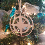 Wood Compass Ornament/*1 for $10/2 for $16/3 for $20-