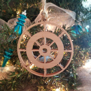 Wood Captain's Wheel Ornament/*1 for $10/2 for $16/3 for $20-
