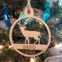 Wood Deer Ornament/*1 for $11/2 for $18/3 for $23-