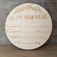 New Baby Announcement Sign