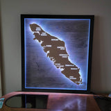 Framed LED Vancouver Island Wall Art