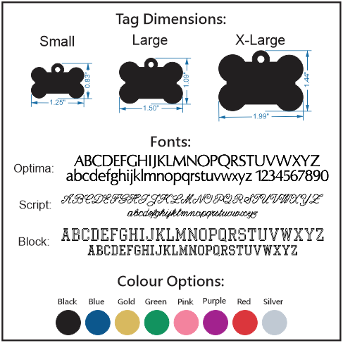 Pet ID Tag for Dogs • Aluminum Tags • Custom Engraved Dog Collar Charm ...