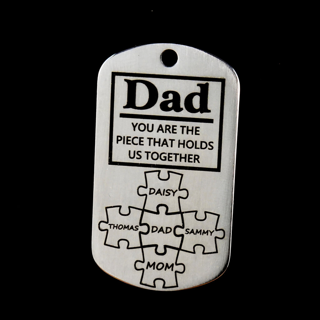Dad Puzzle Keychain