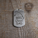 Design Your Own / MILITARY TAG KEYCHAIN / Fiber Engraved / Polished Stainless