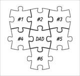 Dad Puzzle Keychain